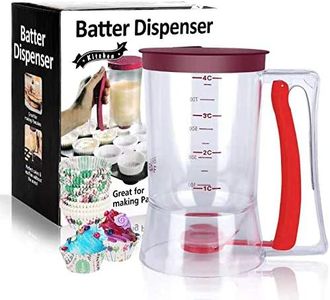 BBSTARZ Batter separator Cupcakes Pancakes Cookie Cake Waffles Batter Dispenser cookie separator batter Cream Speratator Cup Measuring Baking Tools (red+Purple)