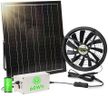 BINGLUX Solar Powered Fan with Battery Run Day & Night, 42W 9.8" Solar Fans for Chicken Coop with 60Wh Battery, Solar Powered Exhaust Fan for Shed Greenhouse Dog House Outside, Waterproof & Low Noise