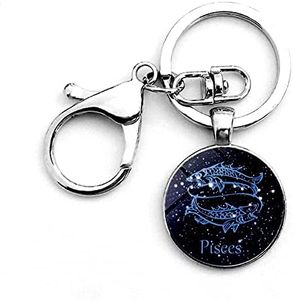 Scorpio Constellation Zodiac Keychain for Women Girls Scorpio Key Chain Ring Jewelry Friendship Gifts for Birthday Christmas Thanksgiving Valentine's Day Gifts for Best Friends Sister Aunt Niece