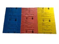 Ajaya Enterprises Polypropylene Bio-Hazard, Bio-Medical Blue, Red and Yellow Waste Bag, 21 X 24 Inch- Pack of 90 Pieces