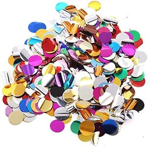 HIPIHOM 5000Pcs Multicolor Glitter Confetti Sequins for Wedding Birthday Party Christmas Table Decoration DIY Crafts, 0.6 inches, Round