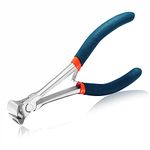 SPEEDWOX End Nippers Long Reach 5-1/2 Inch Mini End Cutting Pliers End Cutters Fine Precision Professional Wire Cutter for Jewelry Making Carpenter Construction Tools Nail Remover Mini Nippers