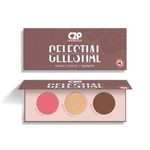 C2P Pro Celestial Insta Sculpt Face Palette for Makeup - Includes Blusher, Contour & Highlighter | Highly Pigmented And Easy To Blend - (Back to L.A,12g)