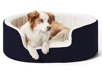 Petslover Warm Fleece Winter Beds Round Shape Reversible Ultra Soft Ethnic Designer (Export Quality) Bed with Cushion Pillow for Dog/Cat (Black, Medium)