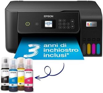 EPSON EcoTank ET-2820 stampante Multifunzione A4 (stampa, copia, scansione) USB, Wi-Fi Direct, display LCD 3,7 cm, serbatoi flaconi alta capacità, Epson Smart Panel, fronte/retro, Nero