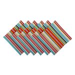 DII Tabletop Collection 100% Cotton, Machine Washable, Indoor/Outdoor Perfect for Everyday Use, Dinner Parties, Picnics or Barbeques, Napkin Set, Baja Stripe 6 Count