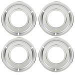 KITCHEN BASICS 101 Made in the USA 5303131115, 540T014P01 and RGP 300 Replacement Round Range Gas Stove Drip Pans for Frigidaire and Tappan, 4 Pack