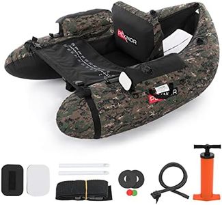 PEXMOR Inflatable Fishing Float Tube,350LBS Capacity, with Storage Pockets and Comfortable Padded Seat,Adjustable Shoulder Straps and Carry Bag, for River Lake Fishing,bass Fly Fishing,Camouflage