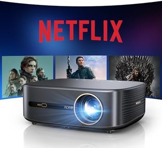 [1000 ANSI & Audio by DBX-TV] Alvar 4K Projector with WiFi 6 and Bluetooth, 30W Speakers, Netflix Certified & DoIby Audio Outdoor Proyector, Auto Focus Native 1080P Smart Projector, Black