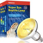 TEKIZOO UVA UVB Sun Lamp High Intensity Self-Ballasted Heat Basking Mercury Vapor Lamp/Light/Bulb for Reptile and Amphibian (80 W)