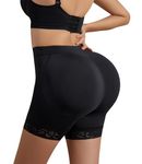 WEICHENS Women Bigger Butt Enhancer Butt Lifter Padded Lace Shapewear Control Panties Seamless Thicker Fake Buttock Underwear, Black, 3X-Large