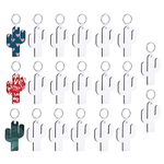 Sublimation Blanks Keychains Round Wooden Hard Board Key Rings White Blank MDF Key Chain for Heat Press 20pcs