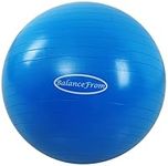 BalanceFrom Anti-Burst and Slip Resistant Exercise Ball Yoga Ball Fitness Ball Birthing Ball with Quick Pump, 2,000-Pound Capacity, Blue, 22-inch, M