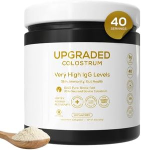Upgraded Colostrum Powder–600mg IgG per Serving, Certified Organic Grass Fed USA Bovine Colostrum Supplement for Immune Support, Gut Health,Skin Care, Unflavored Protein Powder Alternative-40 Servings