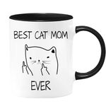 Best Cat Mom Gift Cat Mom Gifts for Women Funny Gifts for Cat Lovers Best Cat Mom Ever Coffee Mug Mother's Day Birthday Gifts for Women from Daughter Kids Christmas Gift Idea for Cat Lovers Mugs