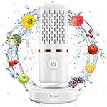 Heyjar Fruit & Vegetable Cleaner,Portable Wireless Food Purifier,Fruit Washing Machine with OH-ion Purification Technology for Cleaning Fruit,Vegetable,Rice,Tableware (White) (JF-0029W)