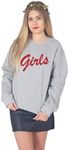 Sanfran - Girls Retro Friends 90's Sports Jumper Sweater - Medium/Grey