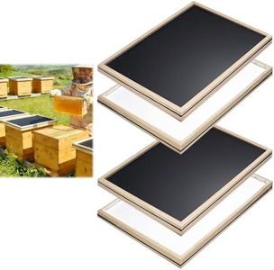 Chonway 4 Pack Universal Solar Fume Board for Bees 10-Frame & 8-Frame Fume Board for Beekeeping Supplies Bee Hive Tool Honey Harvesting Equipment for Practical Bee Keeping Starter Kit