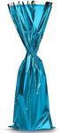 MT Products Metallic Blue Mylar Wine Gift Bags for Bottles Sparkle Look - Great for a Wine Pull - (25 Pieces) (Ribbon and Rope Not Included)