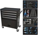 CuisinSmart 238 Piece Tool Sets and 4 Drawers Tool Cart with Wheels, Rolling Tool Storage Cabinet, Tool Chest Cart with Wheels for Repair Projects for Garage, Repair Shop, Workshop