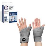 Doctor Developed Thumb Brace for Arthritis, Adjustable Thumb Splint Right Hand & Left Use, Trigger Thumb Spica Splint Support, Hand Stabilizer for Sprain Recovery and Daily Activities (Grey, Pair)