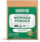 Organic Moringa Powder (397g/14oz) USDA Organic Moringa Oleifera Leaf Powder | Gluten-Free & Vegan | Perfect for Smoothies, Drinks, Tea & Recipes