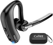 Callez Bluetooth Headset for iPhone Android Mobile Phone, Single Ear Bluetooth Earpiece V5.0 Handsfree with CVC8.0 Dual Mic ENC Noise Cancelling for Trucker Business Office Work