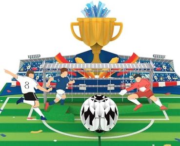 papercrush® Tarjeta desplegable de Campeones de Fútbol – Tarjeta de cumpleaños 3D o cupón para futbolistas y aficionados al fútbol (niños, adolescentes y hombres), divertida tarjeta de regalo para