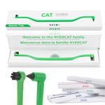 RYERCAT Dual Sided Cat Toothbrush - Kitten Toothbrush with Micro Head to fit into Cat/Kittens Mouth - Cat Dental Care Supplies - Pet Toothbrush for Cats (Shamrock)