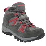 Northside Unisex Freemont Waterproof Hiking Boot, Dark Gray/red, 4 Medium US Big Kid