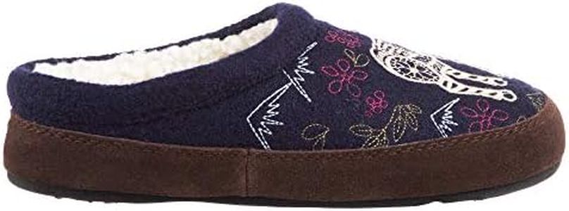 Acorn Women's Clog Slipper, Multi-Layer Memory Foam Footbed with a Soft Berber Lining and Suede Sidewall, Forest Mule-Navy Blue Moose, 5-Numeric_6