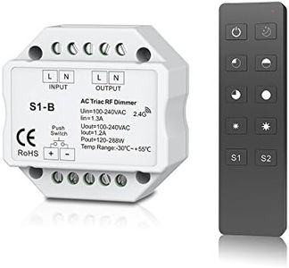 100-240VAC AC Triac RF Push Dimmer and Switch Knx-N Bus High Power Amplifier AC Triac Led Dimmer Controller for Led Downlight Dimmable