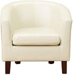 1home Bonded Leather Tub Chair Armc