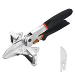 FLORA GUARD Miter Shear - Multi Angle Trim Cutter, Adjust at 22.5, 45, 90, 112.5, 135 Degree, Gasket Shear for Cutting Soft Wood, Plastic, PVC and More, Including 1 Spare Blades