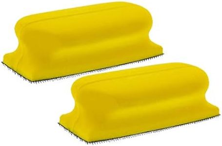 Dura-Gold Pro Series Rectangle 4" x 1-3/4" Hand Sanding Block Base Handle with Hook & Loop Backing, 2 Pack - Attach Pad to Contoured 4" Sanding Blocks Sandpaper - Sand Wood Woodworking Furniture Paint