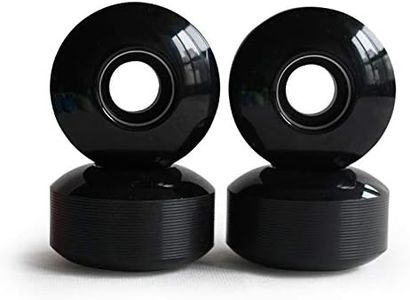 RaceBon 52mm Skateboard Wheels Hardness 95A Polyurethane Trick Skating Wheel Free 608 Bearings and Spacers Set of 4 (Black)