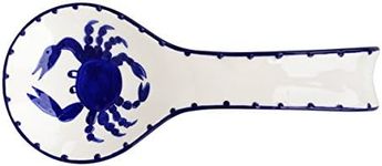 Blue Sky Ceramic Blue Crab Spoon Rest, Multicolor