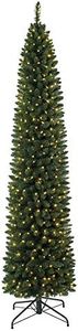 Treetopia Number 2 Pencil 7.5 Foot Skinny Slim Artificial Unlit Holiday Christmas Tree with Premium Stand (Green)