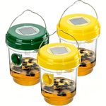 3 Pack Wasp Traps Outdoor Hanging, Carpenter Bee Cages, Wasps Outdoor Hanging, Jacket Cage for Outside Garden, Patio, Yard Within Hours Wasp Cage