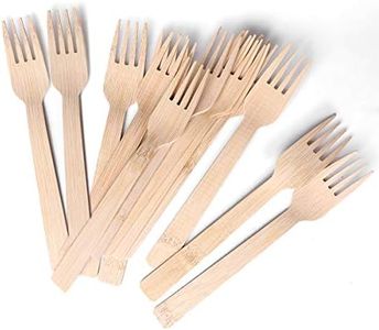 Bamboo Cutlery- 200PK 6.7" Bamboo Forks Disposable 100% Compostable Biodegradable Renewable Natural Cutlery Fork for Travel/Camping/Wedding/Party