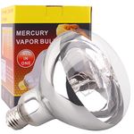 DERNORD Mercury Vapour Bulb Tortoise - 100W UVA UVB Heat Lamp Bulb for Turtle Snakes Bearded Dragon Vivarium Hedgehog Solar Spotlight Basking Bulbs E27 Screw