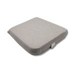 OrganicTextiles Organic Latex Seat Cushion with 100% Organic Cotton Cover (3” Inch Medium Firm, Heather Grey)