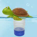 Blufree Chlorine Floater, Floating Chlorine Dispenser for Pools, Cute Animal Floating Chlorinator Pool Tablet Dispenser Chlorine Basket for Chemical Tablets Fits 3 inch Tabs Bromine Holder