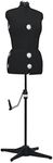 vidaXL Dressmaker Mannequin, Dress Form with Adjustable Height and Four-Footed Stand, Display Female Mannequin, Dressmaker Dummy, Black M Size