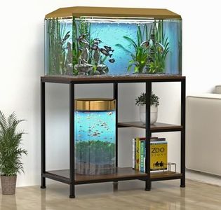 VANVERB Fish Tank Stand for 40 Gallon, Wood Aquarium Stand with Shelves for Fish Tank Accessories Storage, 660LBS Capacity