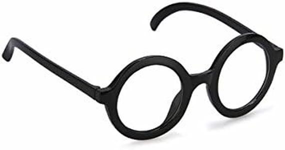 DEGUISE TOI - Lunettes Rondes d'écolier intello Adulte - 1 Paire de Lunettes - Taille Unique - Noir - Accessoires pour déguisement - Plastique - - Carnaval