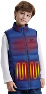 ORRNIKKO Kids Heated Vest with 7.4V Rechargeable Battery Pack, Boys Winter Lightweight Electric Heating Vest for Outdoor School Skiing