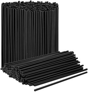 Prestee Plastic Coffee Stirrers, 2000ct, 5.5" - Plastic Coffee Straws, Drinks and Coffee Stir Sticks, Cocktail Swizzle Sticks, Disposable Stir Sticks, Drinking Straws for Coffee & Cocktails (Black)