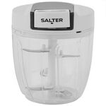 Salter BW12922EU7 Manual Food Chopper – Pull Cord Multifunctional Vegetable Cutter, Mincer for Garlic, Onion, Chillies, Herbs, Pull String Food Processor Dicer for Salad/Salsa, Stainless Steel Blade