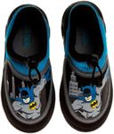 JOSMO Boy's Batman Water Shoes-Aqua Socks for Kids-Sandals Waterproof Sport Summer Slip-on Character Superhero Comics Outdoor Beach Pool Slides Swim Slippers, Black Grey, 5-6 Toddler